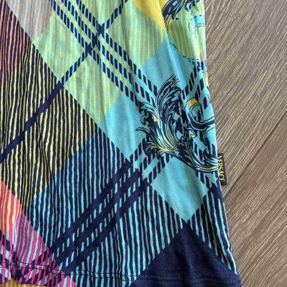 Versace Colorful Plaid coverup dress - Picture 2 of 5